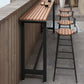 Industrial Metal Counter-height Stool Footrest Low Back Outdoor Counter Bar Stool in Black Clearhalo 'Bar Furniture' 'Bar Stools' 'bar_stools' 'furn' 'furn_bar_stools' 'Furniture' 'Kitchen & Dining Furniture' 6094756