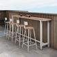 Industrial Metal Counter-height Stool Footrest Low Back Outdoor Counter Bar Stool in Black Clearhalo 'Bar Furniture' 'Bar Stools' 'bar_stools' 'furn' 'furn_bar_stools' 'Furniture' 'Kitchen & Dining Furniture' 6094760