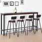 Industrial Backrest Armless Counter Stool Iron Cafe Bar Stool with Seat and Pedal