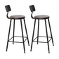 Industrial Backrest Armless Counter Stool Iron Cafe Bar Stool with Seat and Pedal