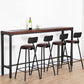 Industrial Backrest Armless Counter Stool Iron Cafe Bar Stool with Seat and Pedal
