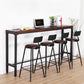 Industrial Backrest Armless Counter Stool Iron Cafe Bar Stool with Seat and Pedal