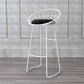 Glam Bucket Upholstered Bar Stools Footrest Low Back Bar and Counter Stool