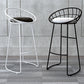 Glam Bucket Upholstered Bar Stools Footrest Low Back Bar and Counter Stool