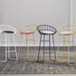 Glam Bucket Upholstered Bar Stools Footrest Low Back Bar and Counter Stool