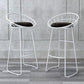 Glam Bucket Upholstered Bar Stools Footrest Low Back Bar and Counter Stool