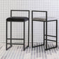 Indoor Modern Upholstered Counter Height Stool Footrest Low Back Bar Stool