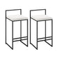 Indoor Modern Upholstered Counter Height Stool Footrest Low Back Bar Stool