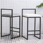 Indoor Modern Upholstered Counter Height Stool Footrest Low Back Bar Stool