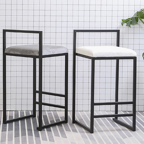 Indoor Modern Upholstered Counter Height Stool Footrest Low Back Bar Stool