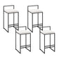 Indoor Modern Upholstered Counter Height Stool Footrest Low Back Bar Stool