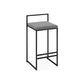 Indoor Modern Upholstered Counter Height Stool Footrest Low Back Bar Stool