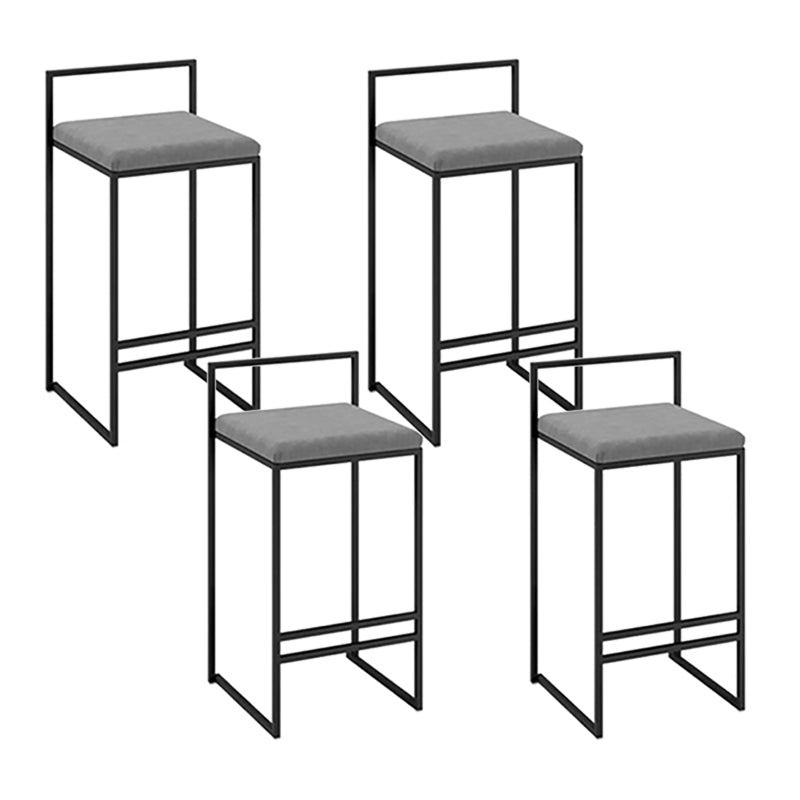 Indoor Modern Upholstered Counter Height Stool Footrest Low Back Bar Stool