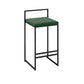 Indoor Modern Upholstered Counter Height Stool Footrest Low Back Bar Stool