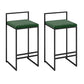 Indoor Modern Upholstered Counter Height Stool Footrest Low Back Bar Stool