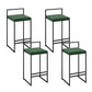 Indoor Modern Upholstered Counter Height Stool Footrest Low Back Bar Stool