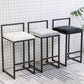 Indoor Modern Upholstered Counter Height Stool Footrest Low Back Bar Stool
