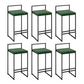 Indoor Modern Upholstered Counter Height Stool Footrest Low Back Bar Stool