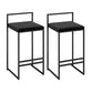 Indoor Modern Upholstered Counter Height Stool Footrest Low Back Bar Stool