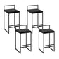 Indoor Modern Upholstered Counter Height Stool Footrest Low Back Bar Stool