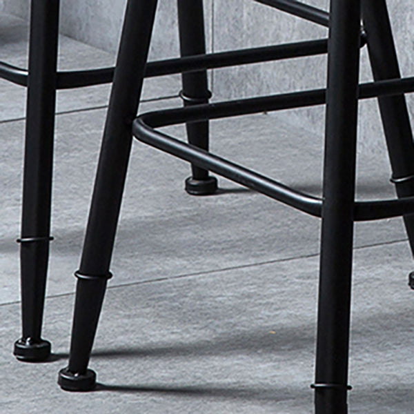 Industrial Style Backrest Counter Stool Iron Cafe Bar Stool with Seat and Pedal Clearhalo 'Bar Furniture' 'Bar Stools' 'bar_stools' 'furn' 'furn_bar_stools' 'Furniture' 'Kitchen & Dining Furniture' 6094978