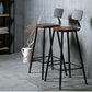 Industrial Style Backrest Counter Stool Iron Cafe Bar Stool with Seat and Pedal Clearhalo 'Bar Furniture' 'Bar Stools' 'bar_stools' 'furn' 'furn_bar_stools' 'Furniture' 'Kitchen & Dining Furniture' 6094984