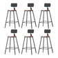 Industrial Style Backrest Counter Stool Iron Cafe Bar Stool with Seat and Pedal Dark Brown 6 Piece Set Counter Stool(26"H) Clearhalo 'Bar Furniture' 'Bar Stools' 'bar_stools' 'furn' 'furn_bar_stools' 'Furniture' 'Kitchen & Dining Furniture' 6094986