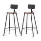 Industrial Style Backrest Counter Stool Iron Cafe Bar Stool with Seat and Pedal Dark Brown 2 Piece Set Bar Stool(30"H) Clearhalo 'Bar Furniture' 'Bar Stools' 'bar_stools' 'furn' 'furn_bar_stools' 'Furniture' 'Kitchen & Dining Furniture' 6094988