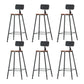 Industrial Style Backrest Counter Stool Iron Cafe Bar Stool with Seat and Pedal Dark Brown 6 Piece Set Bar Stool(30"H) Clearhalo 'Bar Furniture' 'Bar Stools' 'bar_stools' 'furn' 'furn_bar_stools' 'Furniture' 'Kitchen & Dining Furniture' 6094990