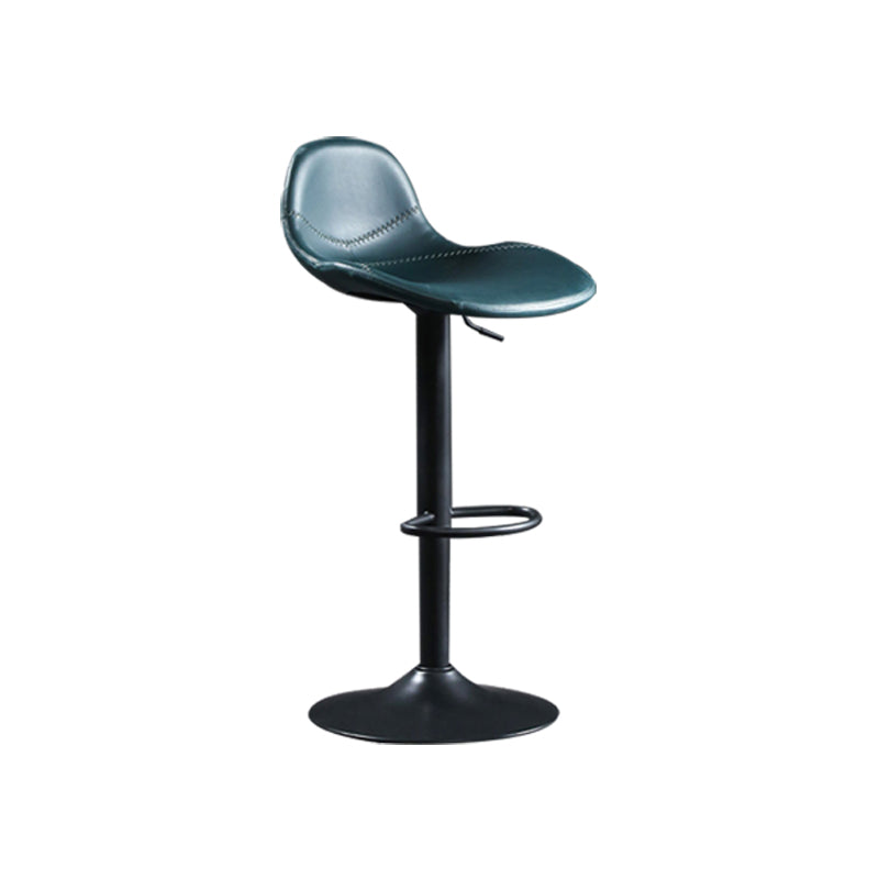 Modern Adjustable Height Barstool Faux Leather Swivel Bar Stools Clearhalo 'Bar Furniture' 'Bar Stools' 'bar_stools' 'furn' 'furn_bar_stools' 'Furniture' 'Kitchen & Dining Furniture' 6095132