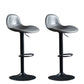 Modern Adjustable Height Barstool Faux Leather Swivel Bar Stools Grey 2 Piece Set Clearhalo 'Bar Furniture' 'Bar Stools' 'bar_stools' 'furn' 'furn_bar_stools' 'Furniture' 'Kitchen & Dining Furniture' 6095134