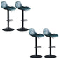 Modern Adjustable Height Barstool Faux Leather Swivel Bar Stools Blue 4 Piece Set Clearhalo 'Bar Furniture' 'Bar Stools' 'bar_stools' 'furn' 'furn_bar_stools' 'Furniture' 'Kitchen & Dining Furniture' 6095147