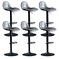 Modern Adjustable Height Barstool Faux Leather Swivel Bar Stools Grey 6 Piece Set Clearhalo 'Bar Furniture' 'Bar Stools' 'bar_stools' 'furn' 'furn_bar_stools' 'Furniture' 'Kitchen & Dining Furniture' 6095150