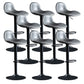 Modern Adjustable Height Barstool Faux Leather Swivel Bar Stools Grey 8 Piece Set Clearhalo 'Bar Furniture' 'Bar Stools' 'bar_stools' 'furn' 'furn_bar_stools' 'Furniture' 'Kitchen & Dining Furniture' 6095154