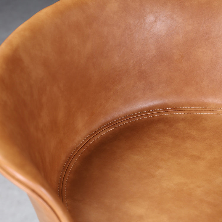 Contemporary Adjustable Height Barstool Faux Leather Swivel Barstool Clearhalo 'Bar Furniture' 'Bar Stools' 'bar_stools' 'furn' 'furn_bar_stools' 'Furniture' 'Kitchen & Dining Furniture' 6095223
