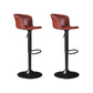 Contemporary Adjustable Height Barstool Faux Leather Swivel Barstool Burgundy 2 Piece Set Clearhalo 'Bar Furniture' 'Bar Stools' 'bar_stools' 'furn' 'furn_bar_stools' 'Furniture' 'Kitchen & Dining Furniture' 6095226