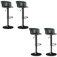 Contemporary Adjustable Height Barstool Faux Leather Swivel Barstool Blackish Green 4 Piece Set Clearhalo 'Bar Furniture' 'Bar Stools' 'bar_stools' 'furn' 'furn_bar_stools' 'Furniture' 'Kitchen & Dining Furniture' 6095230