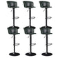 Contemporary Adjustable Height Barstool Faux Leather Swivel Barstool Blackish Green 6 Piece Set Clearhalo 'Bar Furniture' 'Bar Stools' 'bar_stools' 'furn' 'furn_bar_stools' 'Furniture' 'Kitchen & Dining Furniture' 6095235