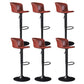 Contemporary Adjustable Height Barstool Faux Leather Swivel Barstool Burgundy 6 Piece Set Clearhalo 'Bar Furniture' 'Bar Stools' 'bar_stools' 'furn' 'furn_bar_stools' 'Furniture' 'Kitchen & Dining Furniture' 6095236
