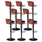 Contemporary Adjustable Height Barstool Faux Leather Swivel Barstool Burgundy 8 Piece Set Clearhalo 'Bar Furniture' 'Bar Stools' 'bar_stools' 'furn' 'furn_bar_stools' 'Furniture' 'Kitchen & Dining Furniture' 6095241