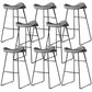 Contemporary Armless Backless Counter Stool Iron Bar Stool with Footrest Grey 8 Piece Set Clearhalo 'Bar Furniture' 'Bar Stools' 'bar_stools' 'furn' 'furn_bar_stools' 'Furniture' 'Kitchen & Dining Furniture' 6095314