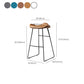 Contemporary Armless Backless Counter Stool Iron Bar Stool with Footrest Clearhalo 'Bar Furniture' 'Bar Stools' 'bar_stools' 'furn' 'furn_bar_stools' 'Furniture' 'Kitchen & Dining Furniture' 6095319