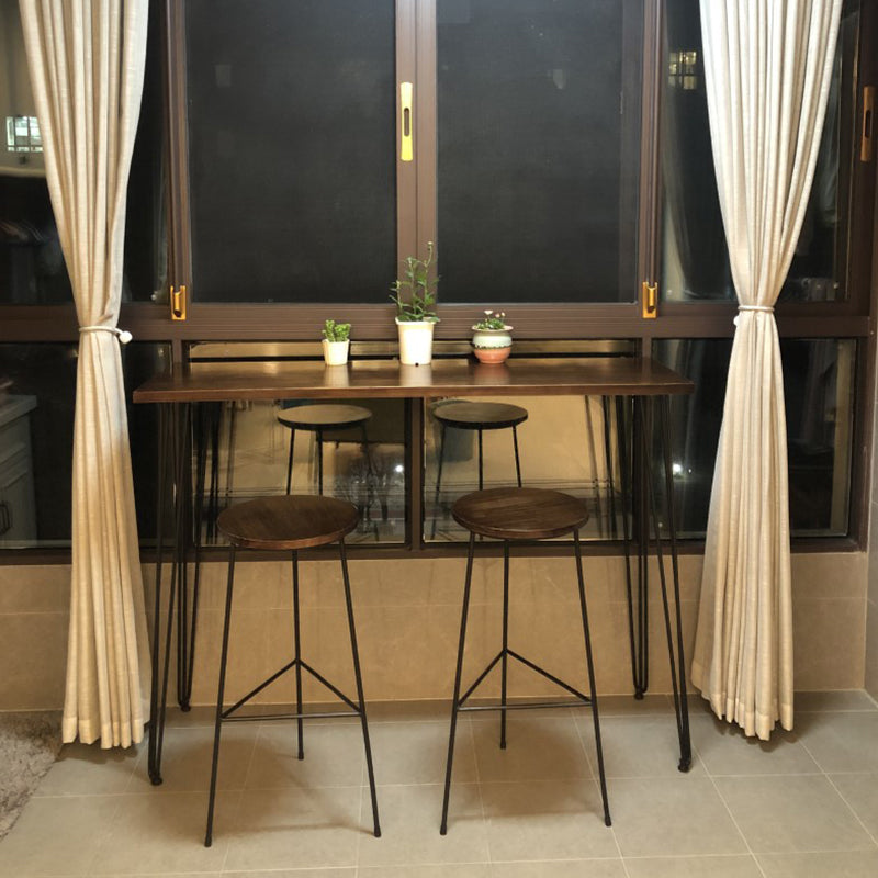 Modern Armless Counter Stool Iron Cafe Bar Stool with Seat and Pedal Clearhalo 'Bar Furniture' 'Bar Stools' 'bar_stools' 'furn' 'furn_bar_stools' 'Furniture' 'Kitchen & Dining Furniture' 6095323