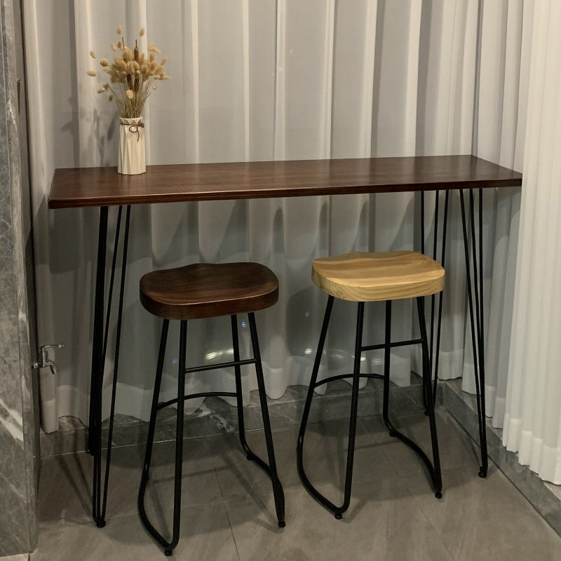 Modern Armless Counter Stool Iron Cafe Bar Stool with Seat and Pedal Clearhalo 'Bar Furniture' 'Bar Stools' 'bar_stools' 'furn' 'furn_bar_stools' 'Furniture' 'Kitchen & Dining Furniture' 6095324