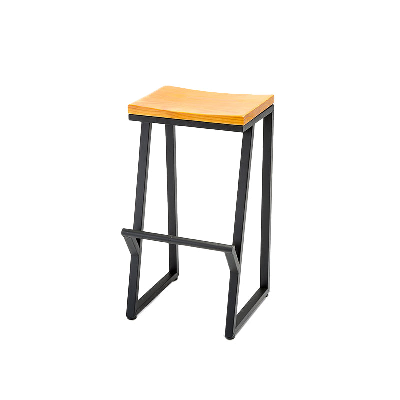 Modern Armless Counter Stool Iron Cafe Bar Stool with Seat and Pedal Clearhalo 'Bar Furniture' 'Bar Stools' 'bar_stools' 'furn' 'furn_bar_stools' 'Furniture' 'Kitchen & Dining Furniture' 6095325