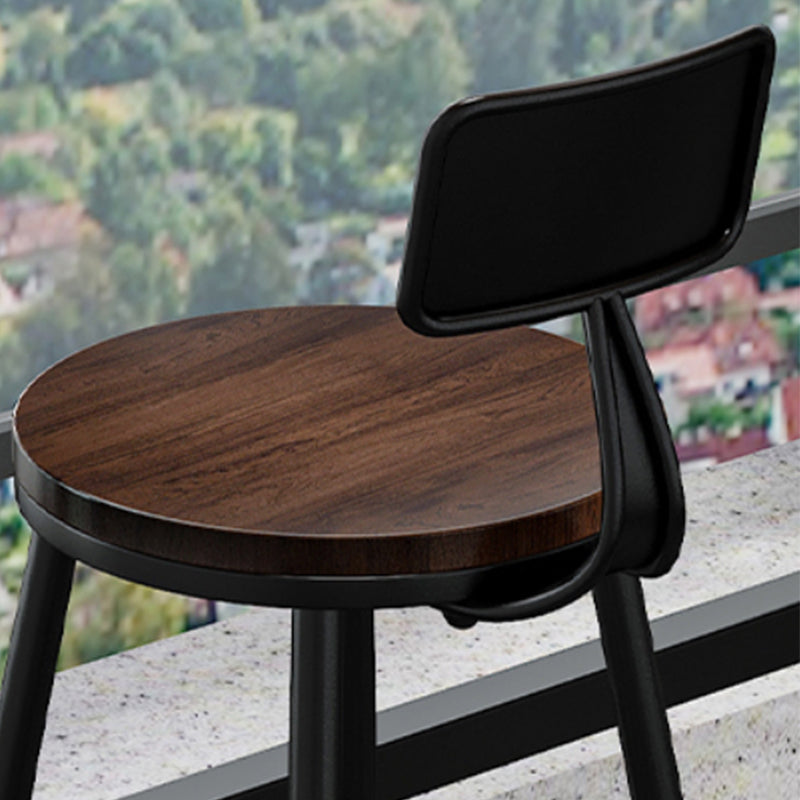 Modern Armless Counter Stool Iron Cafe Bar Stool with Seat and Pedal Clearhalo 'Bar Furniture' 'Bar Stools' 'bar_stools' 'furn' 'furn_bar_stools' 'Furniture' 'Kitchen & Dining Furniture' 6095326