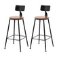 Modern Armless Counter Stool Iron Cafe Bar Stool with Seat and Pedal Light Brown 2 Piece Set Clearhalo 'Bar Furniture' 'Bar Stools' 'bar_stools' 'furn' 'furn_bar_stools' 'Furniture' 'Kitchen & Dining Furniture' 6095338
