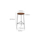 Modern Armless Counter Stool Iron Cafe Bar Stool with Seat and Pedal Clearhalo 'Bar Furniture' 'Bar Stools' 'bar_stools' 'furn' 'furn_bar_stools' 'Furniture' 'Kitchen & Dining Furniture' 6095371