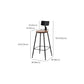 Modern Armless Counter Stool Iron Cafe Bar Stool with Seat and Pedal Clearhalo 'Bar Furniture' 'Bar Stools' 'bar_stools' 'furn' 'furn_bar_stools' 'Furniture' 'Kitchen & Dining Furniture' 6095372