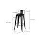 Modern Armless Counter Stool Iron Cafe Bar Stool with Seat and Pedal Clearhalo 'Bar Furniture' 'Bar Stools' 'bar_stools' 'furn' 'furn_bar_stools' 'Furniture' 'Kitchen & Dining Furniture' 6095376